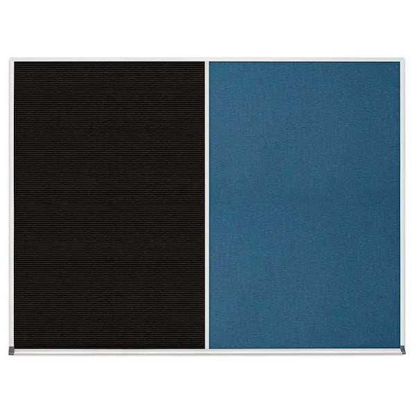 Triple Door Radius Corkboard, 72"x36", Sat, UV7005RC-SATIN-SURF